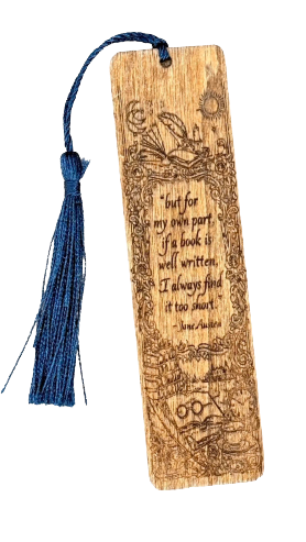 Jane Austen laser engraved bookmark
